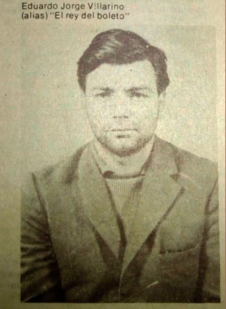 Una de las primeras fotos de prontuario de Villarino