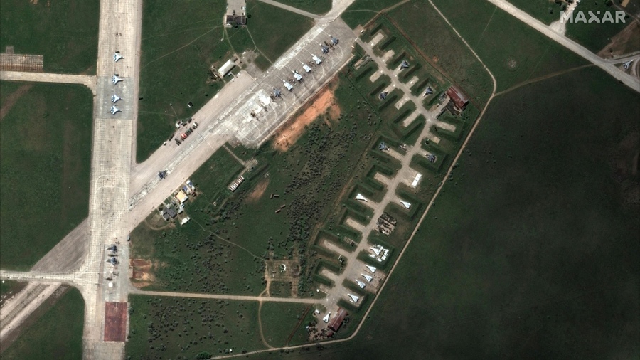 La semana anterior haba sido saboteada la base rusa de Saki Foto AFP