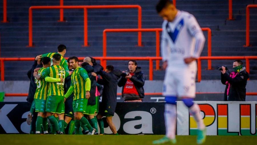 El festejo del Tiburn ante Vlez en el Minella Foto Diego Izquierdo