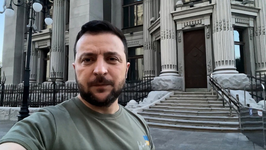Zelenski dej un mensaje grabado en video