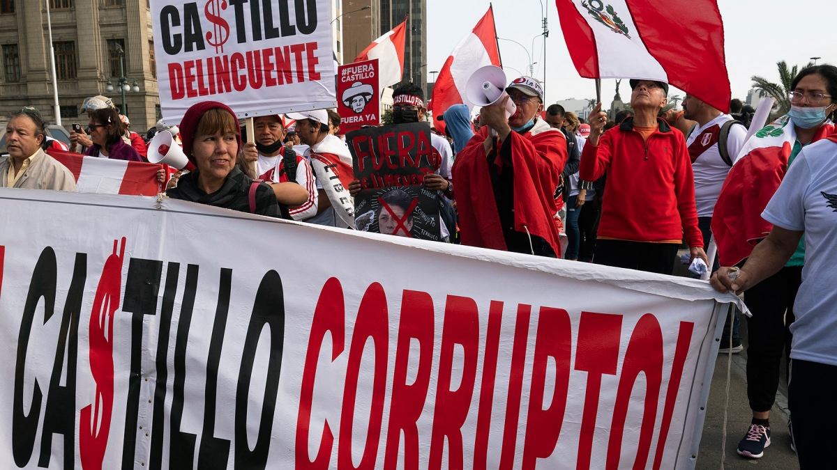 Protestas en Per en contra de la corrupcin Foto AFP