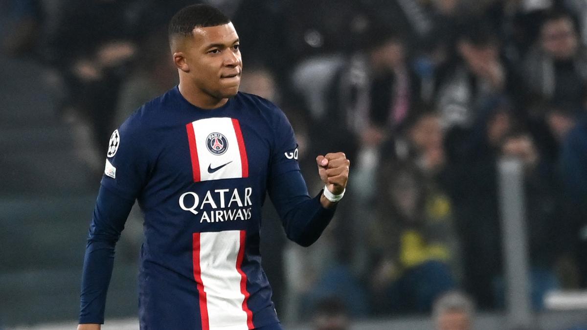 Mbapp goleador de la victoria parcial del PSG ante Juventus Foto AFP