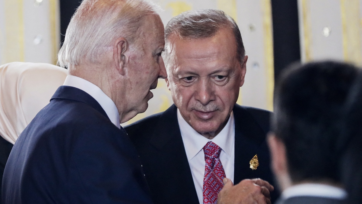 Erdogan tambin se reuni con Biden luego de que el gobierno turco acusara a Estados Unidos de apoyar a las fuerzas kurdas que Ankara califica de terroristas Foto AFP