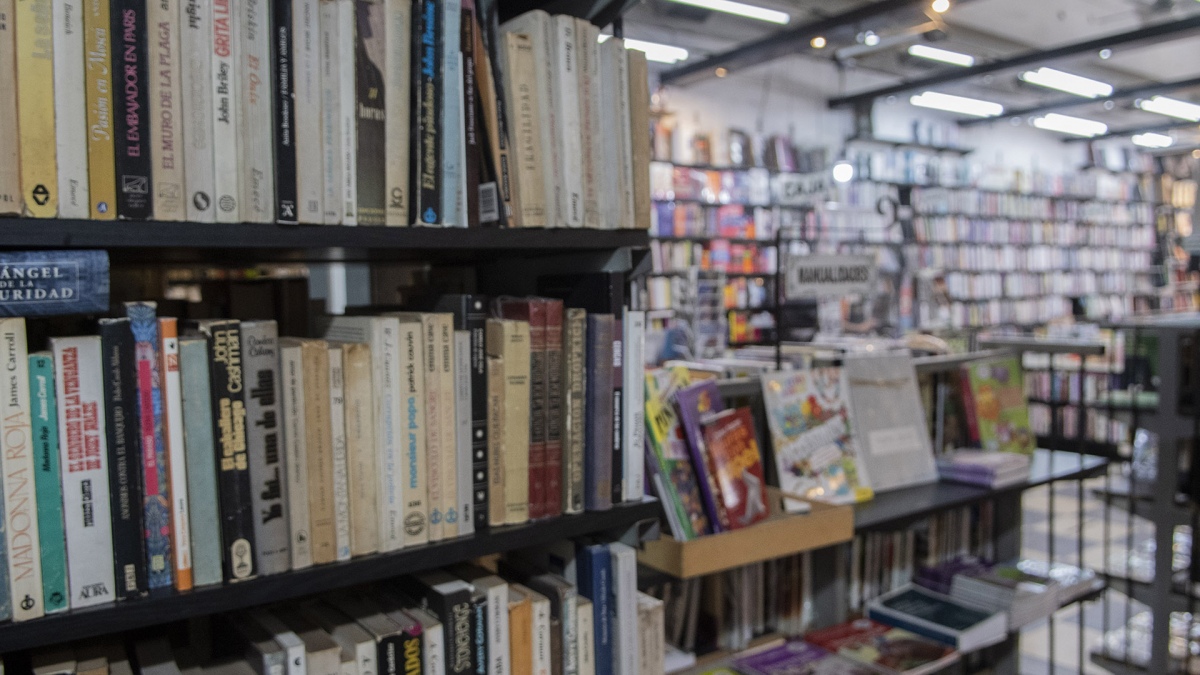 Una de las libreras de la avenida Corrientes