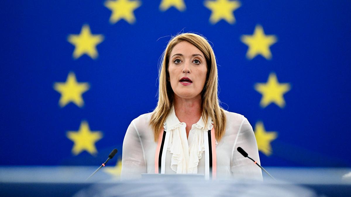 La maltesa Roberta Metsola presidenta del Parlamento Europeo Foto AFP