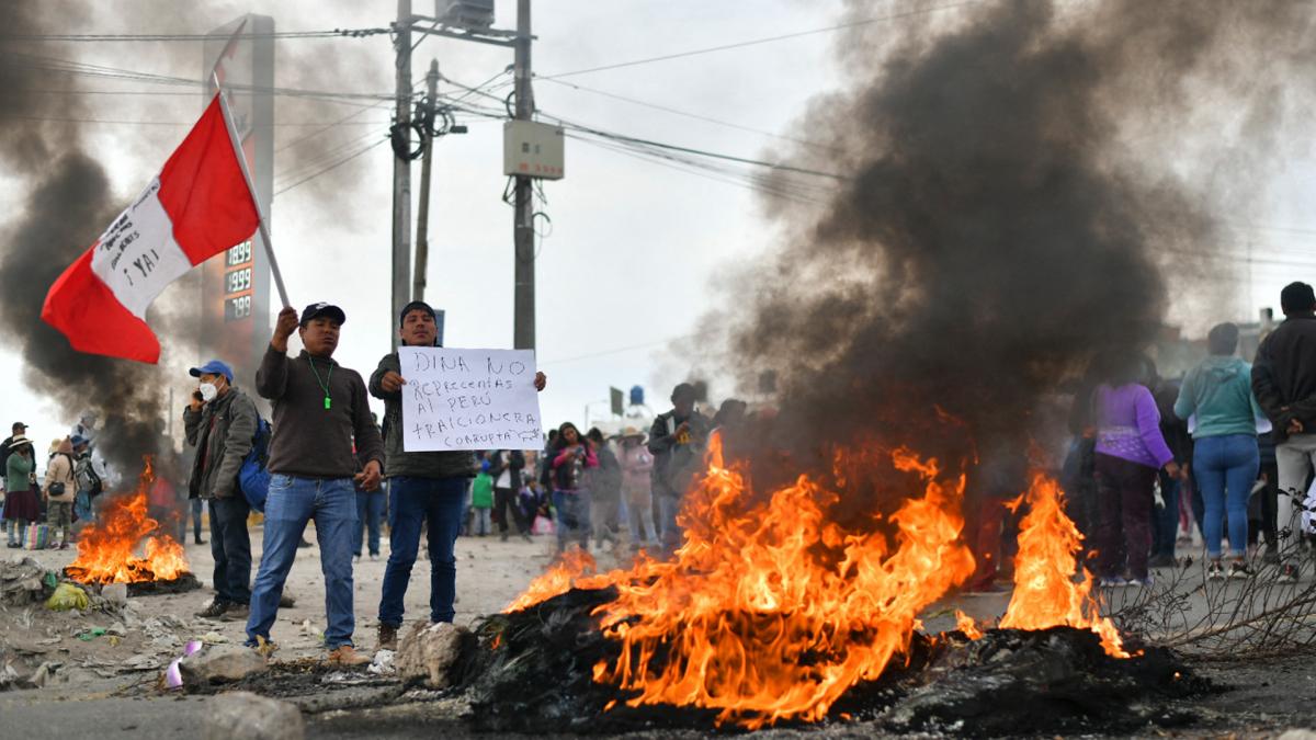 La destitucin provoc una ola de protestas de seguidores de Castillo especialmente activas en el sur del pas Foto AFP