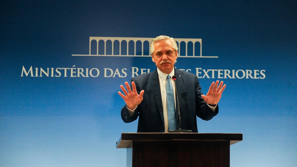 El Presidente dio una conferencia de prensa despus del encuentro bilateral con su par brasileo Foto Cris Sille