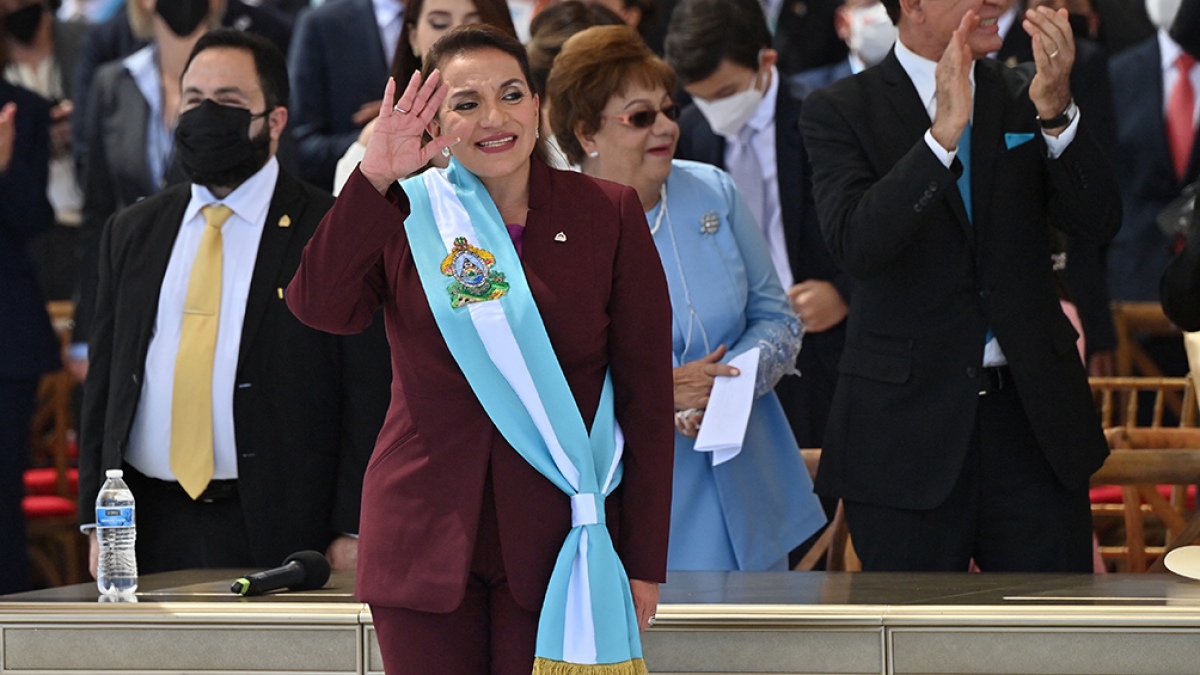 Castro se convirti en enero en la primera mujer en ser presidenta en Honduras Foto AFP