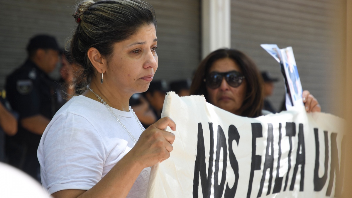 La marcha se realiz en la fiscala de Florencio Varela Foto Camila Godoy