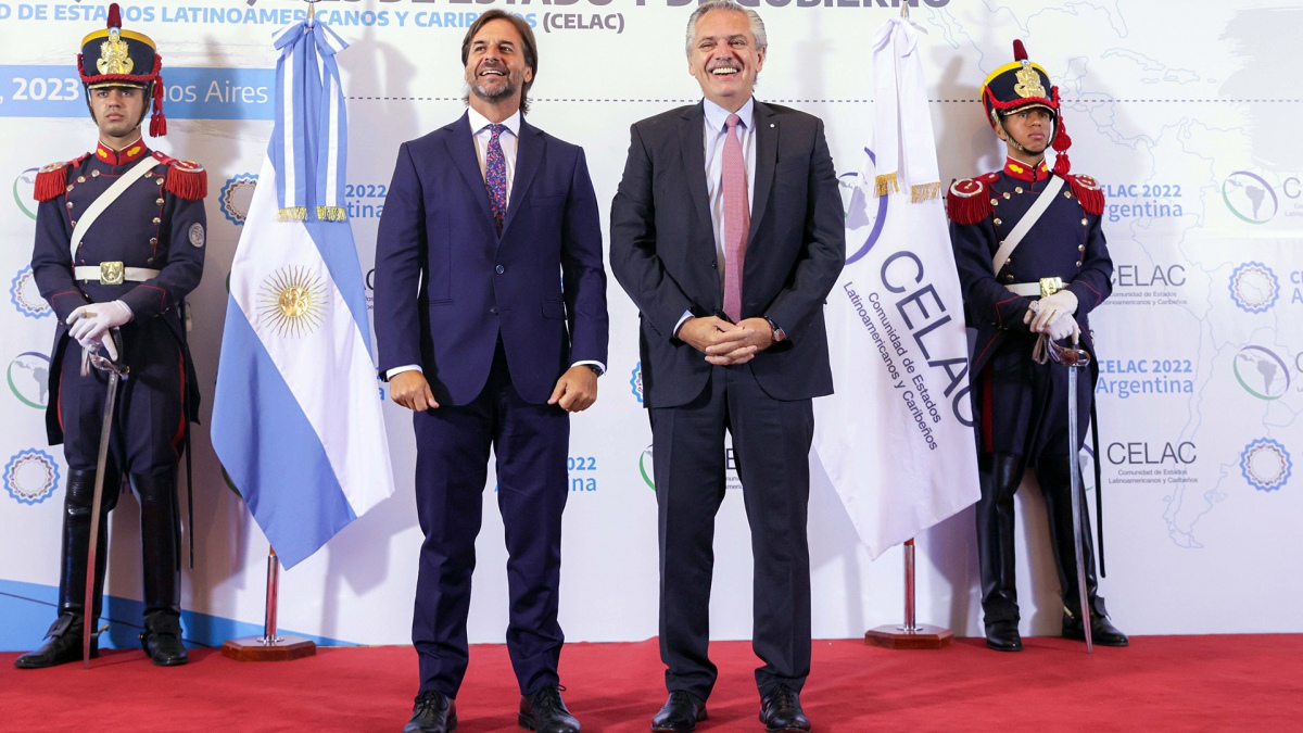 El primer presidente en arribar fue el uruguayo Luis Lacalle Pou a las 920 Foto Presidencia