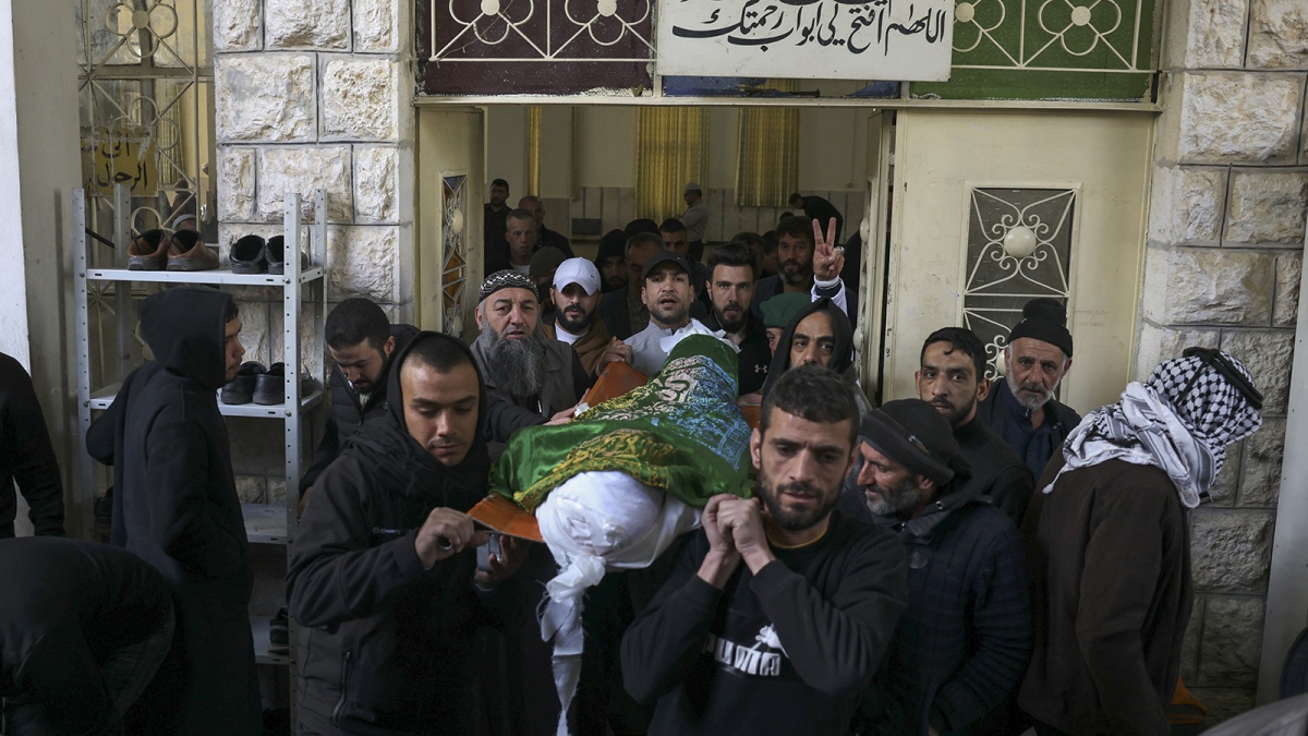 Nasim Abu Fuda un palestino muerto Foto AFP