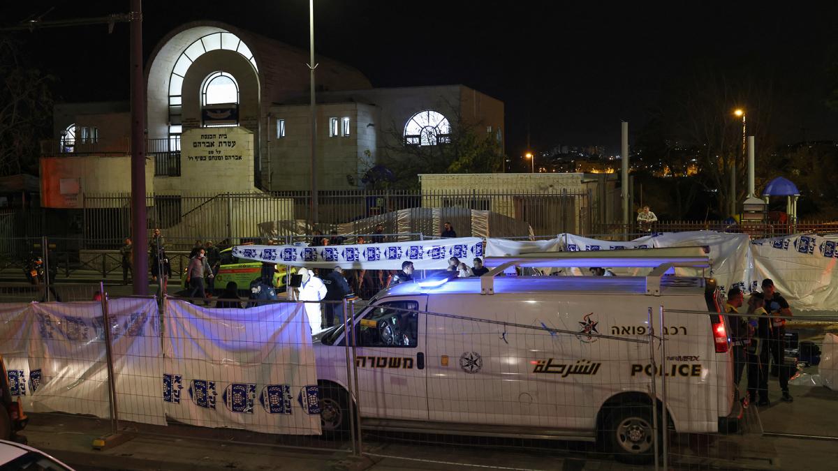 El viernes pasado un palestino mat a tiros a siete personas fuera de una sinagoga en Jerusaln Foto AFP