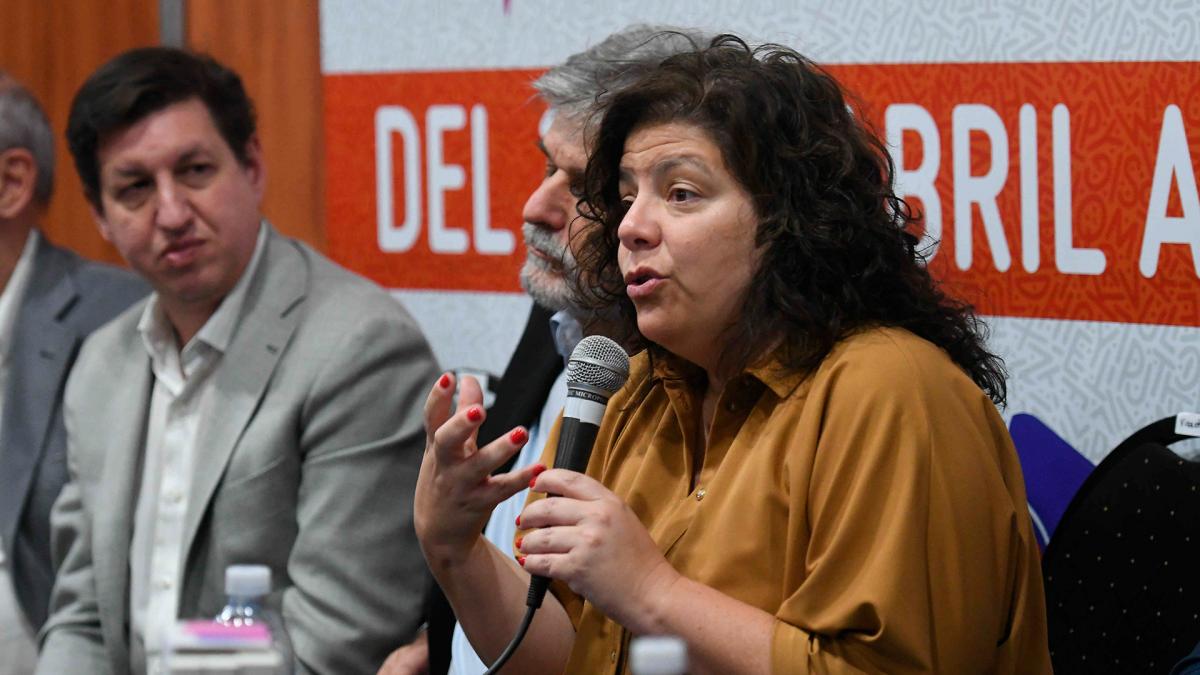 La ministra de Salud Carla Vizzotti seal que el libro permite ver la presencia del Estado para atenuar los efectos de la pandemia Foto Alfredo Luna