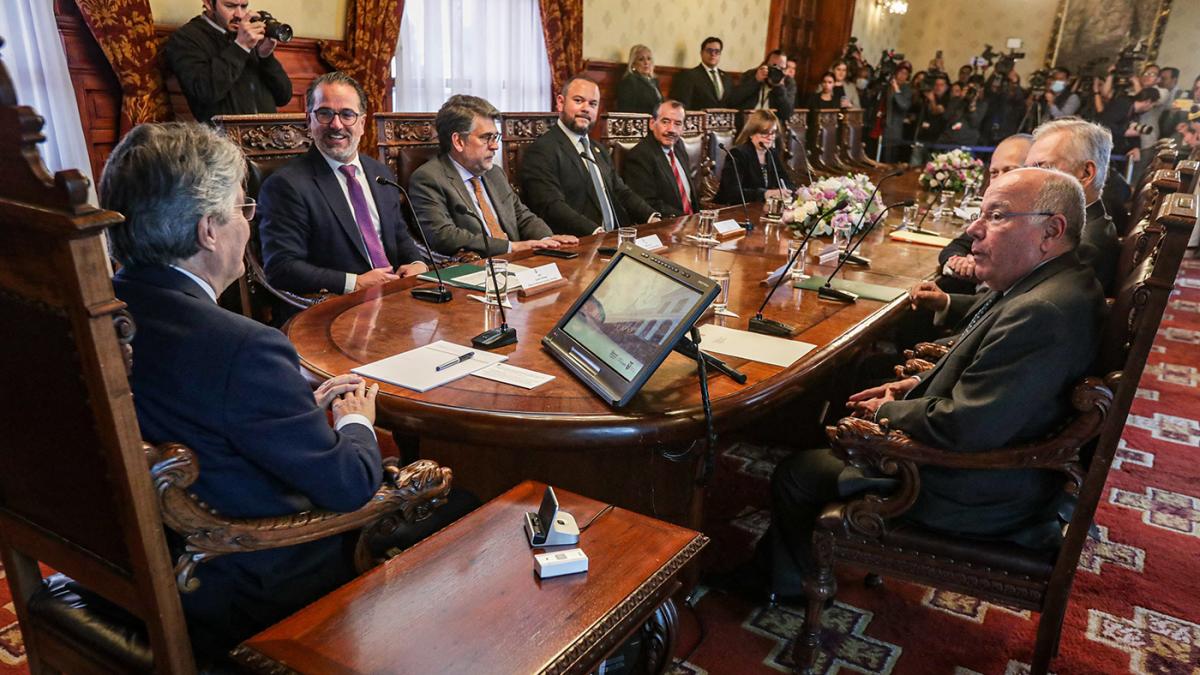 Reunin de Guillermo Lasso y Mauro Vieira Foto AFP