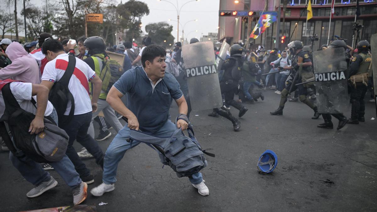 Los disturbios en Lima a mediados de 2023 Foto AFP 