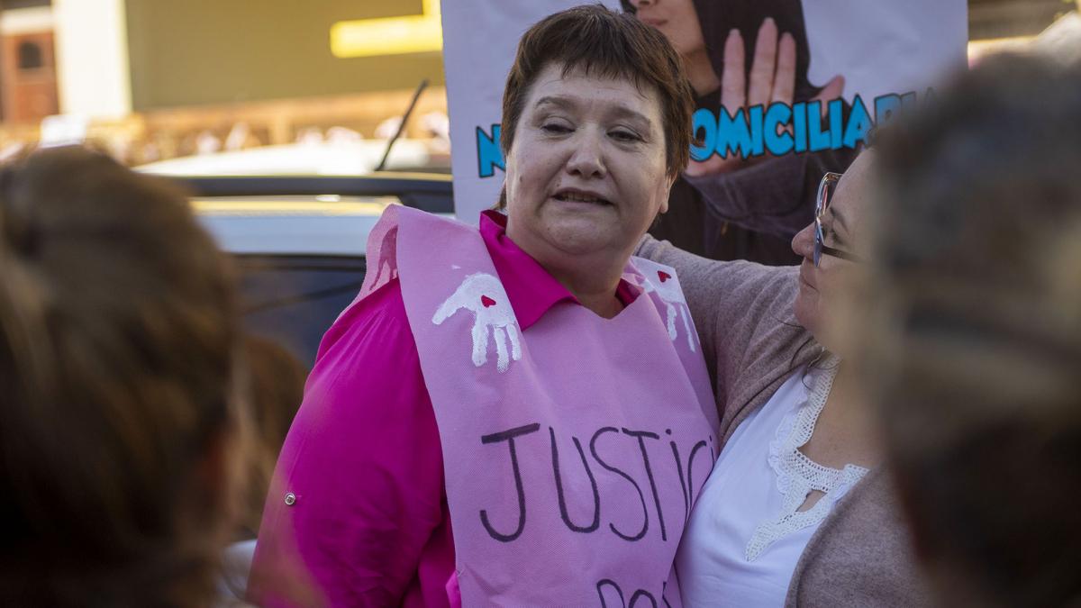 La movilizacin de este martes liderada por la madre de Cecilia Strzyzowski Foto Pablo Caprarulo