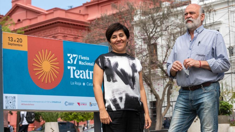 Laura Vinaya de Ro Negro y Oscar Nemeth de Tucumn durante la 37 Fiesta Nacional del Teatro que se realiz en Catamarca y La Rioja Foto Ariel Pacheco