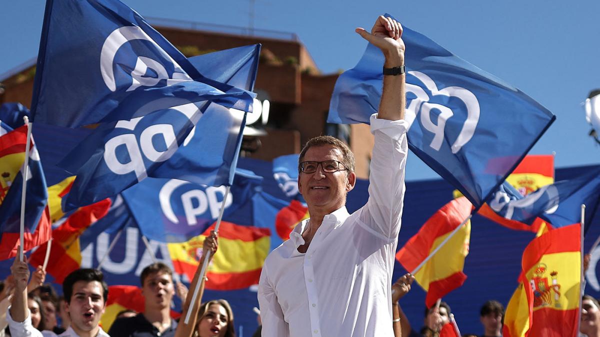 El lder del Partido Popular PP Alberto Nez Feijo Foto AFP