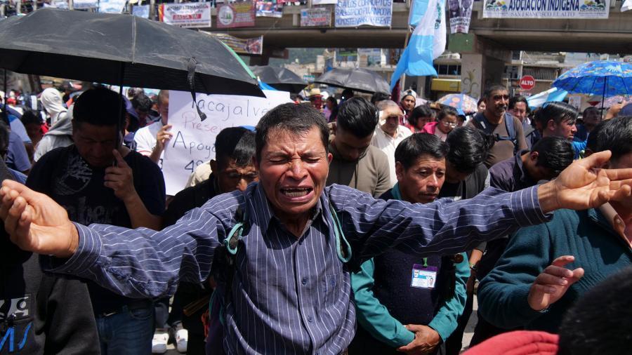 Continan las protestas contra la fiscal general Consuelo Porras Foto AFP