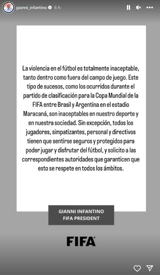 Foto imagen IG Gianni Infantino 