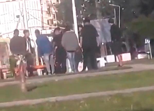 La escena de la agresin en el Parque de los Eucaliptos en el cruce de las calles Cucha Cucha y Edison de Sarand partido de Avellaneda 