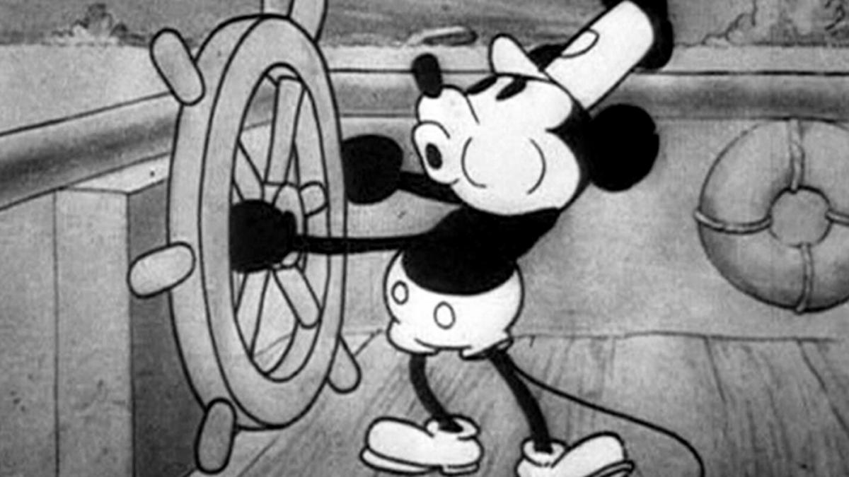 El corto Steamboat Willie El barco de vapor de Willie