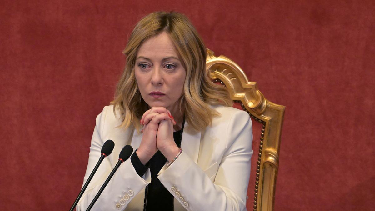 Georgia Meloni recibir al Presidente en el cierre de la gira Foto AFP