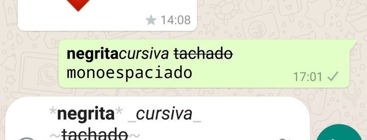 Trucos en el estilo de escritura que permite WhatsApp.