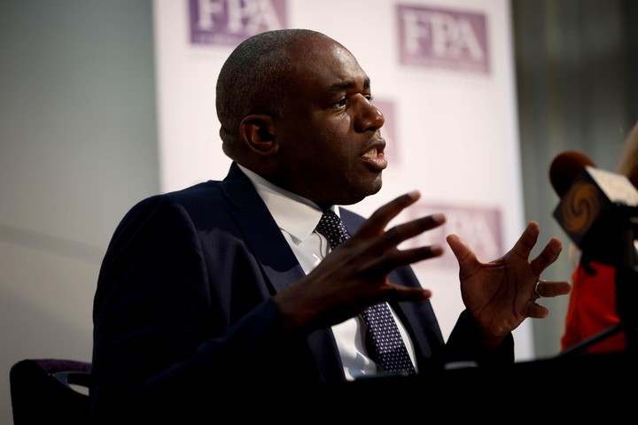 David Lammy, el ministro de Relaciones Exteriores de Gran Bretaña. Foto: EFE  