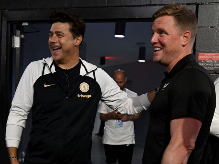 Mauricio Pochettino junto a Eddie Howe. Foto: Getty Images