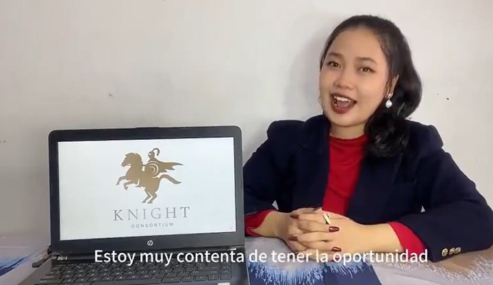 "La China Ali", la referente del Knight Consortium que le daba órdenes a miles de sanpedrinos para comprar y vender criptomonedas. Foto: captura de pantalla