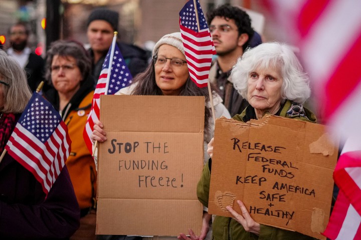 Marchas en Washington contra las medidas de Trump. Foto: Reuter