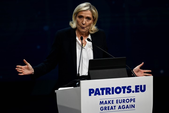 Marine Le Pen, referente de la ultraderecha francesa, criticó a la Unión Europea. Foto: Cézaro De Luca.