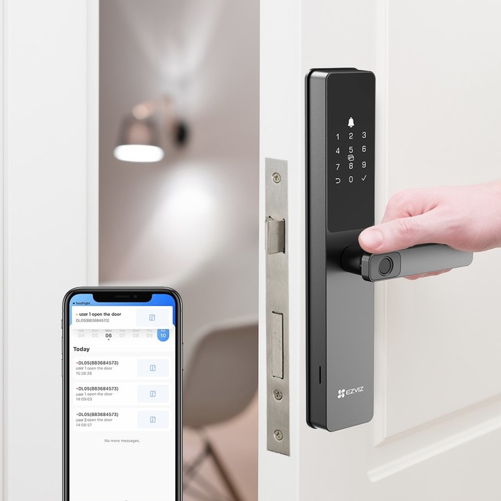 Cerradura inteligente Ezviz DL05 combina seguridad con un diseño. La venden a 236.800 pesos. 
