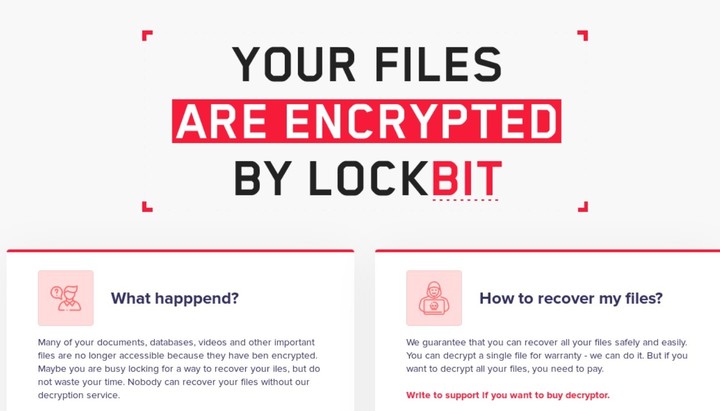 LockBit fue uno de los grupos de ransomware más prolíficos. Foto Lockbit Blog