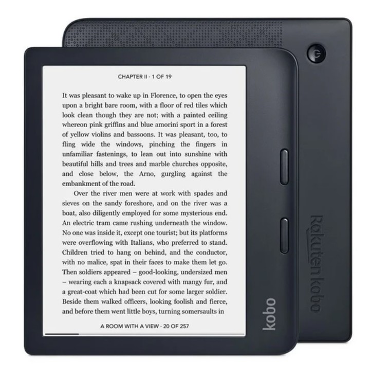 Kobo Libra 2 tiene una pantalla de 7  pulgadas, pesa 215 gramos y tiene un grosor de 9 milímetros.