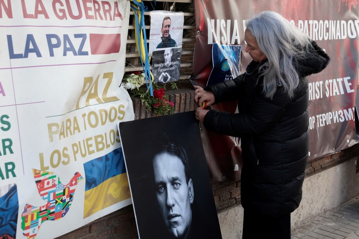 Tributo a Alexéi Navalni. Foto EFE.