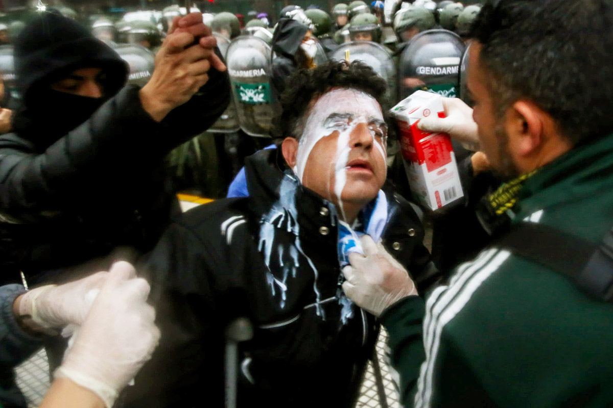 Marcha de los jubilados: miércoles de represión bajo la lluvia
