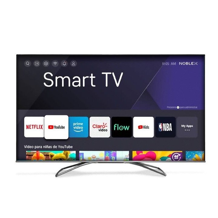 Noblex 75" QLED Black Series Pro es 4K UHD y QLED+ viene con sonido envolvente de 40W. $ 1.899.000.