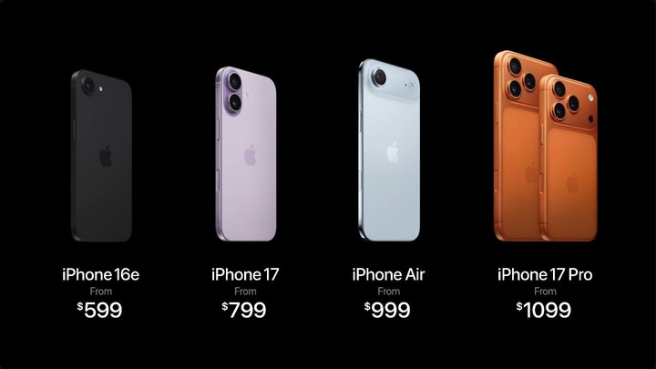 La línea de teléfonos inteligentes de Apple, actualizada con precios en dólares.
