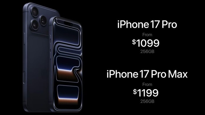 El precio de los iPhone 17 Pro.
