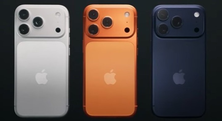 Los iPhone 17 Pro y Pro Max, en tres colores disponibles.