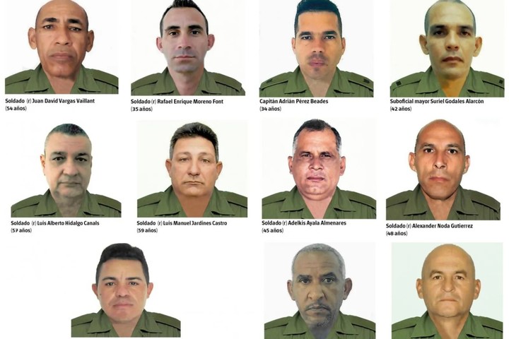 Miembros de las fuerzas especiales cubanas y de los Avispas Negras que protegían a Nicolás Maduro.