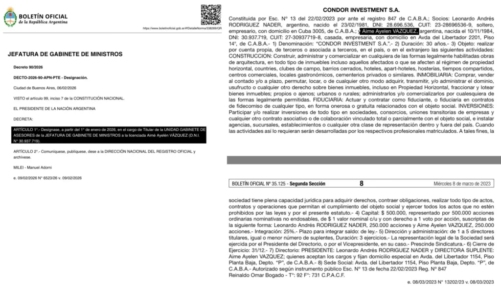 Cercanos y repetidos, los funcionarios que designó Adorni en el Correo Argentino y APESAU