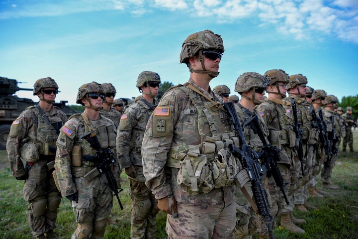 Soldados de Estados Unidos en una base de entrenamiento en Hungría. Foto Zsolt Czegledi/MTI via AP