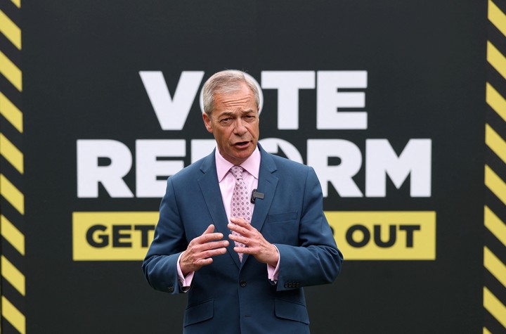 El líder del Partido Reformista, Nigel Farage. Foto: REUTERS 