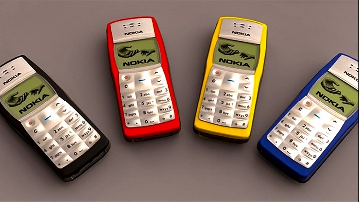 Nokia 1100, en distintos colores.