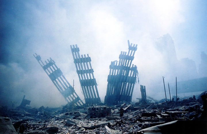 Los restos del World Trade Center, en una imagen del 10 de septiembre de 2001. Foto: AFP  
