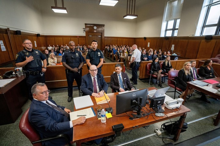 Harvey Weinstein, en silla de ruedas en Tribunales. Foto: Reuters 