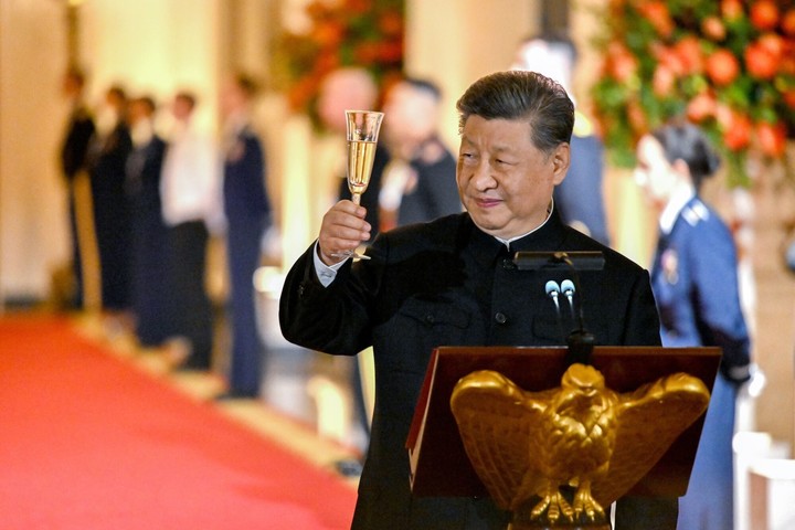 Xi Jinping durante el brindis en la gala en la Casa Blanca. Foto: Bloomberg